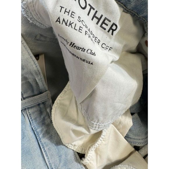 Mother The Scrapper Cliff Ankle Fray In Lonely Hearts Club Size 32 - Picture 8 of 9